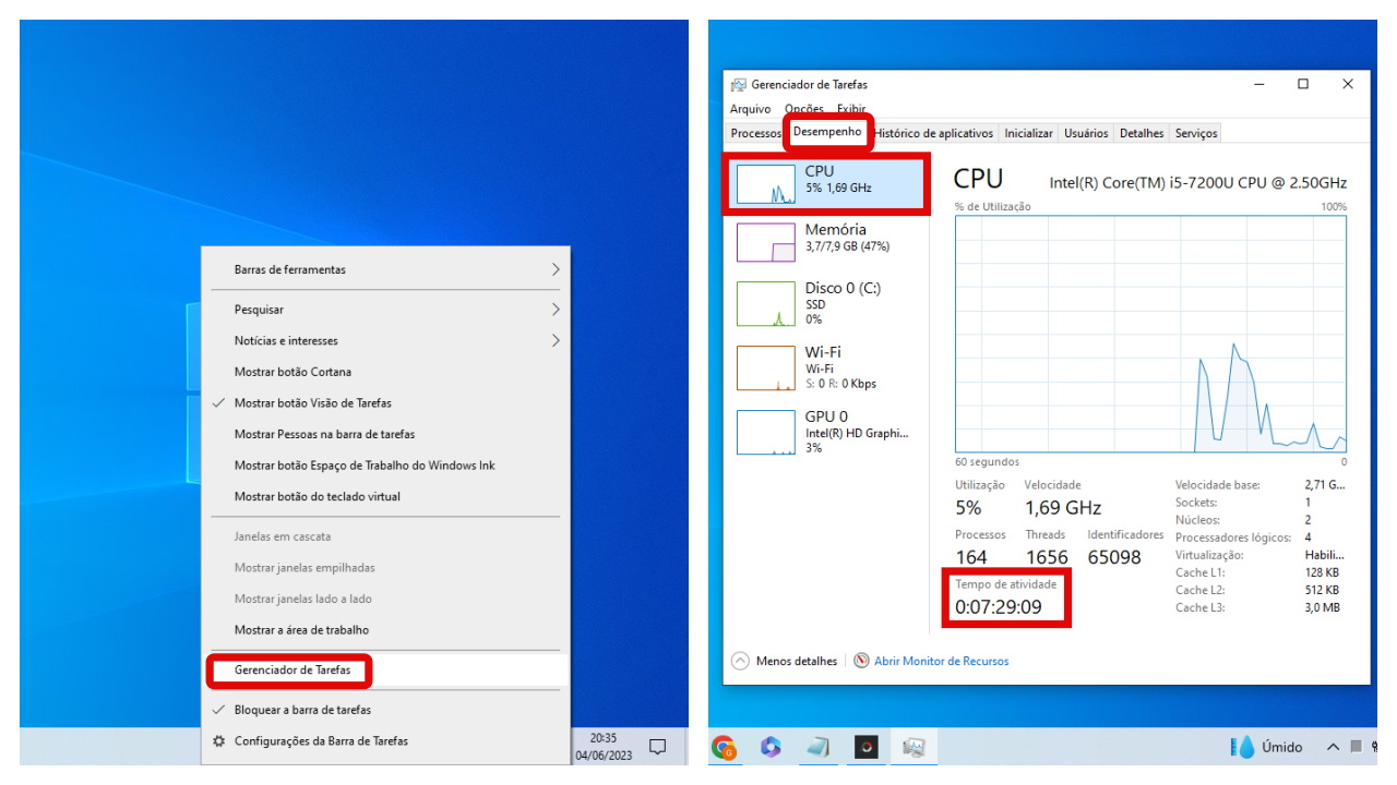 Como saber quanto tempo meu PC está conectado (Tempo de atividade)?